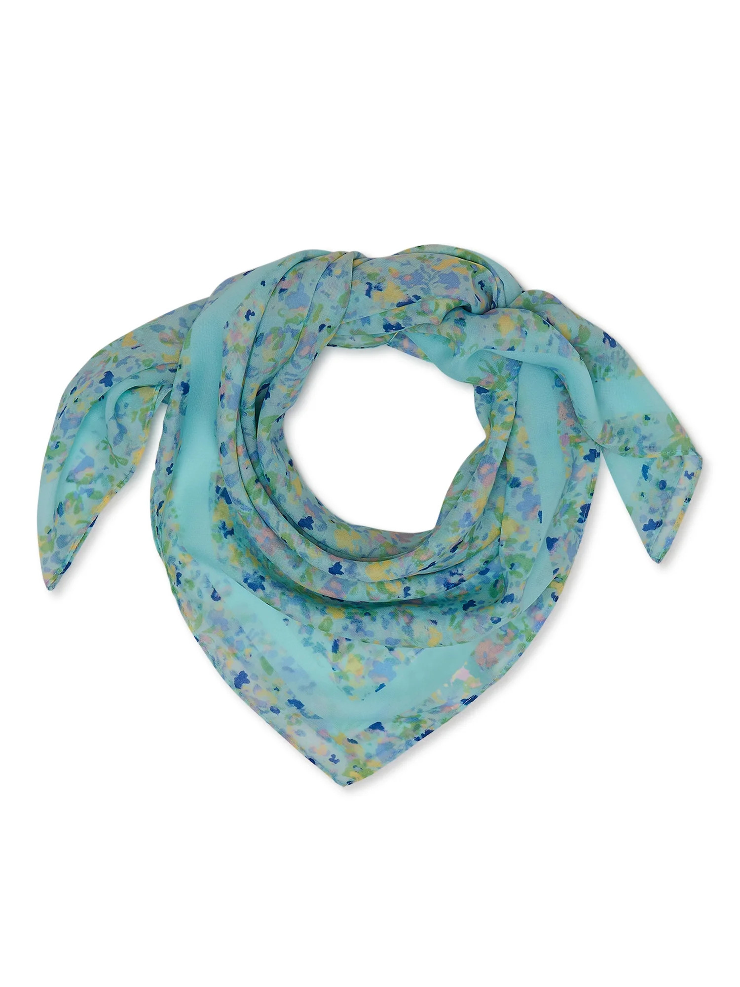 Time and Tru Women's Printed Scarf, Ocean Breeze | Walmart (US)