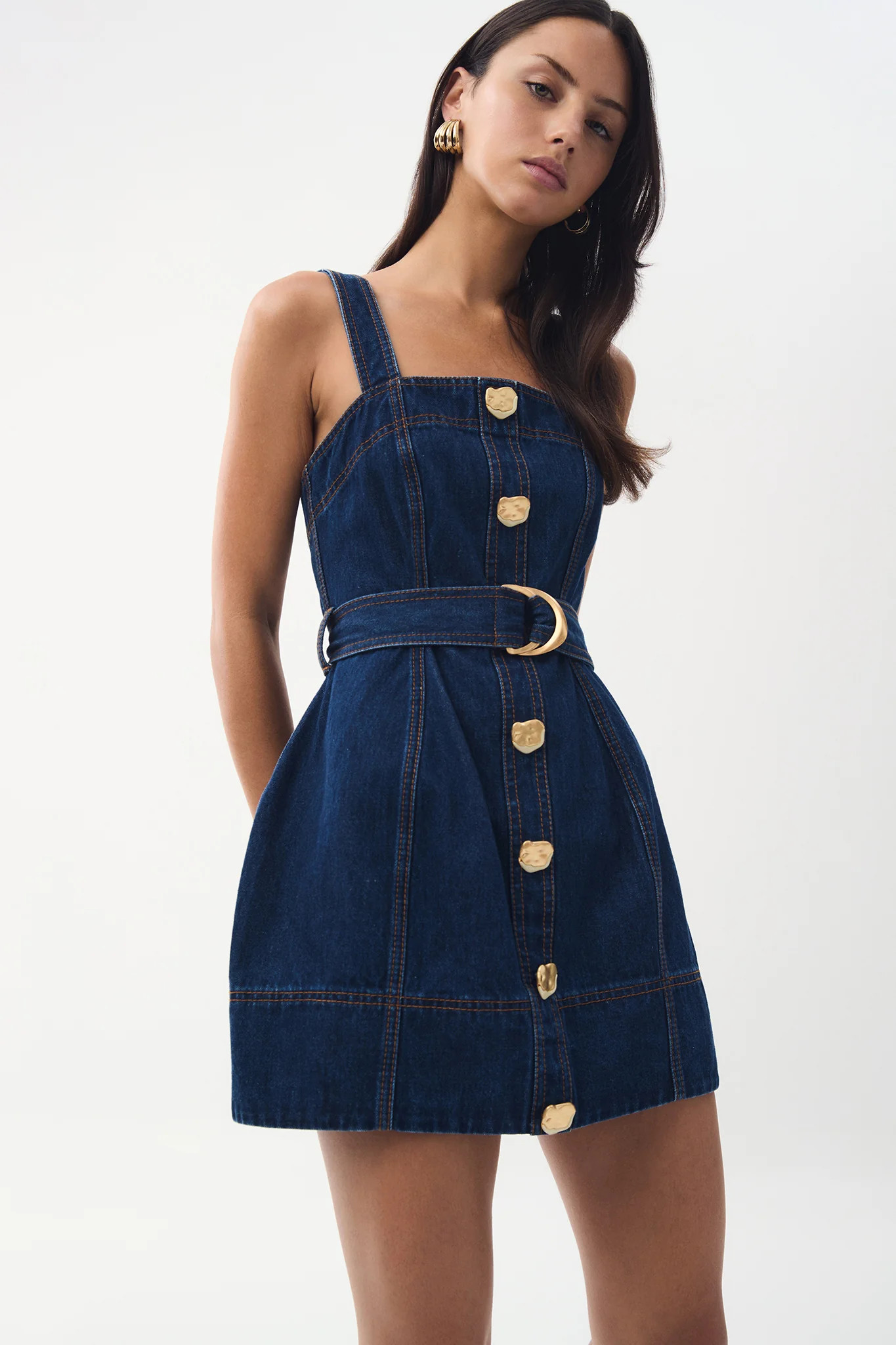Gianna Denim Mini Dress | aje. (US, UK, Europe, ROW)