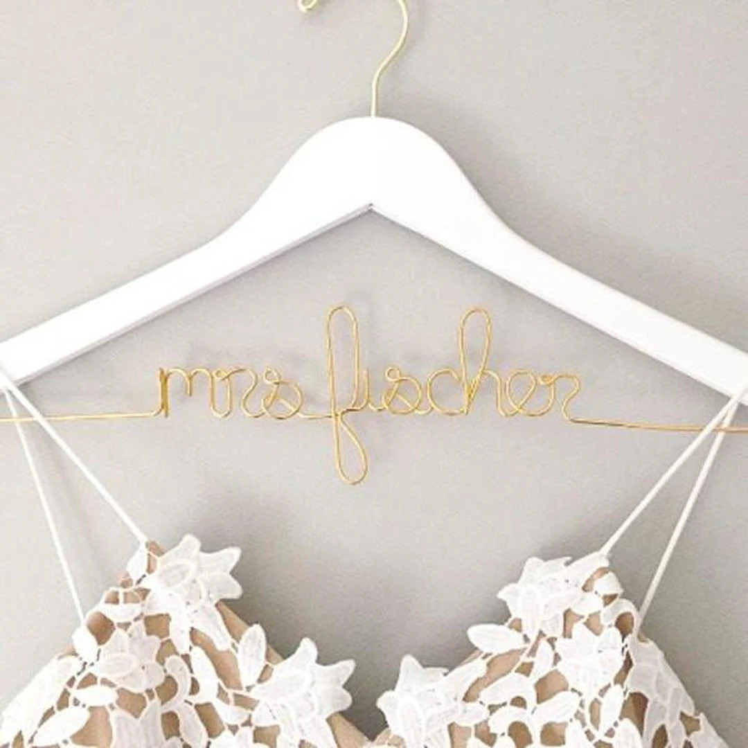 Wedding Dress Hanger, Bride Hanger, Last Name Hanger, Future Mrs Hanger, Custom Wedding Hanger, P... | Etsy (US)