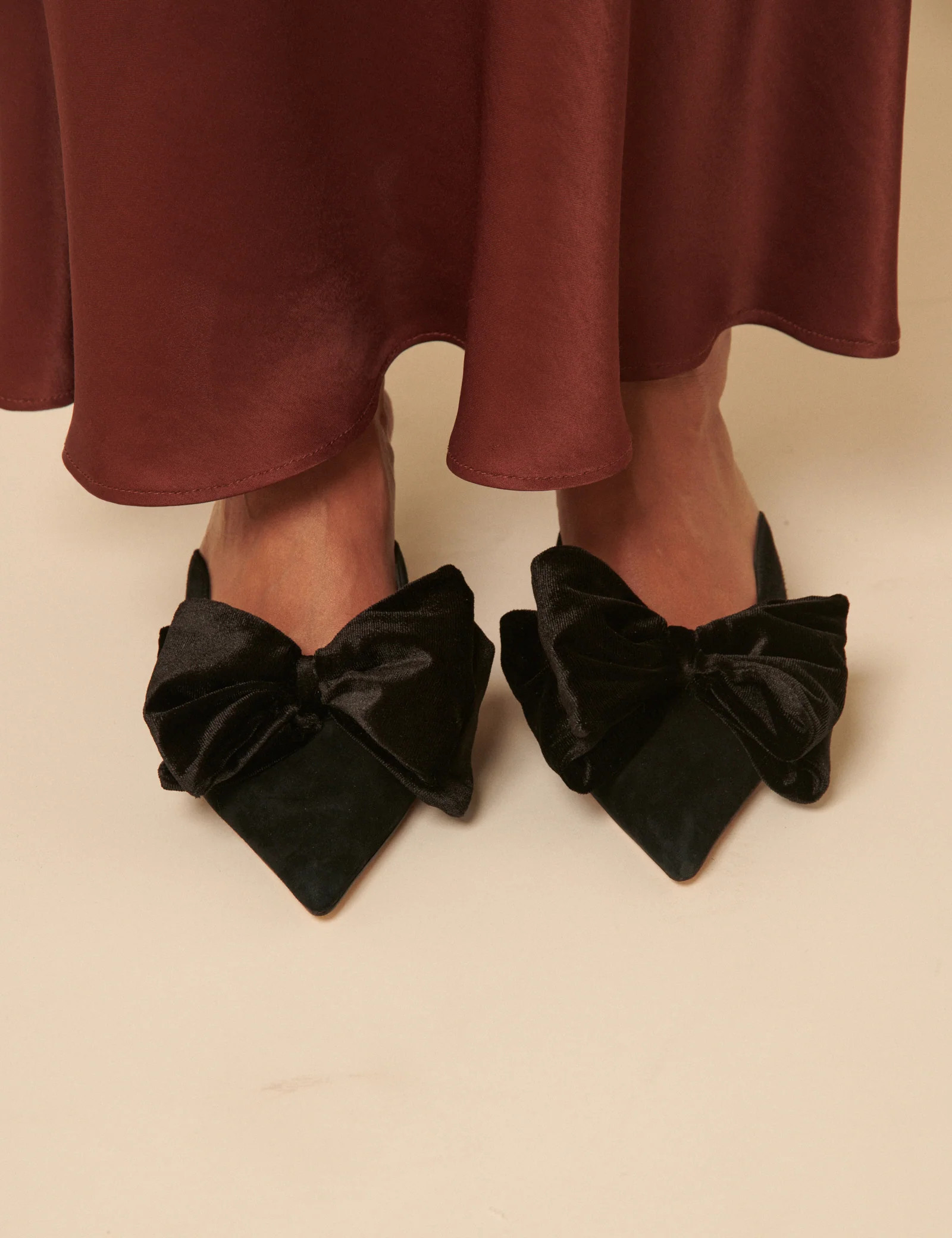 Black Bow Kitten Heel | Nobody's Child