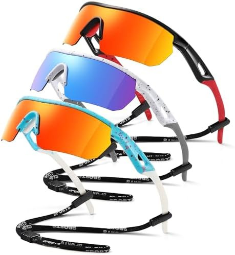 Kids Sunglasses Youth Baseball Sun Glasses Polarized Sports TR90 Lightweight Cycling Shades Frame... | Amazon (US)