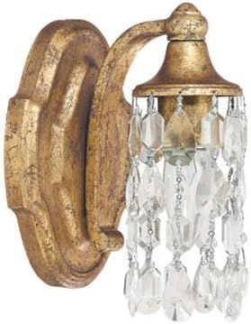 Capital Lighting 8521AG-CR Blakely 1-Light Wall Sconce, Antique Gold Finish with Clear Crystal Ac... | Amazon (US)