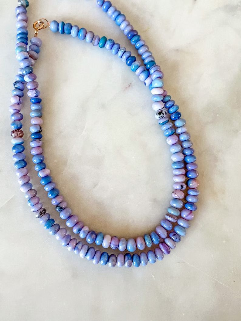 Lilac Opal Gemstone Necklace | Etsy (US)