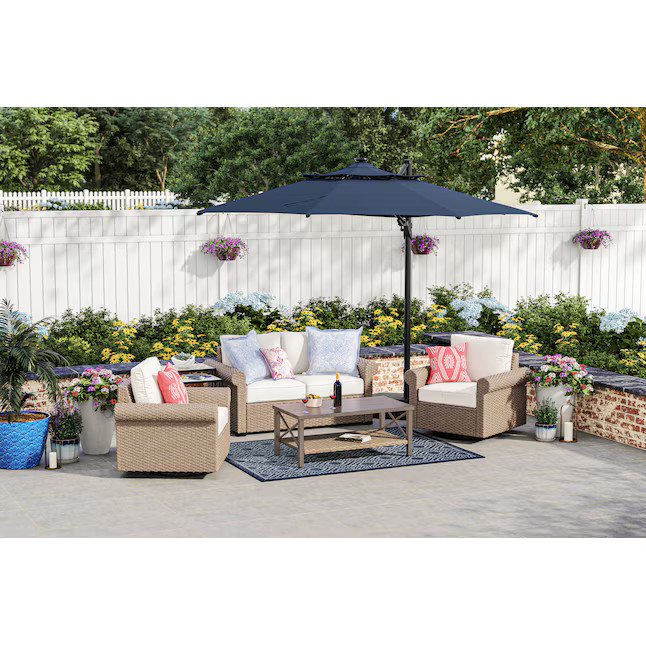 allen + roth 15.28-Inches W Large White Resin Contemporary/Modern Indoor/Outdoor Planter with Dra... | Lowe's