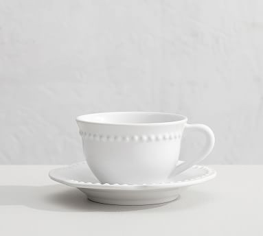Emma Beaded Stoneware Cup and Saucer Sets | Pottery Barn (US)