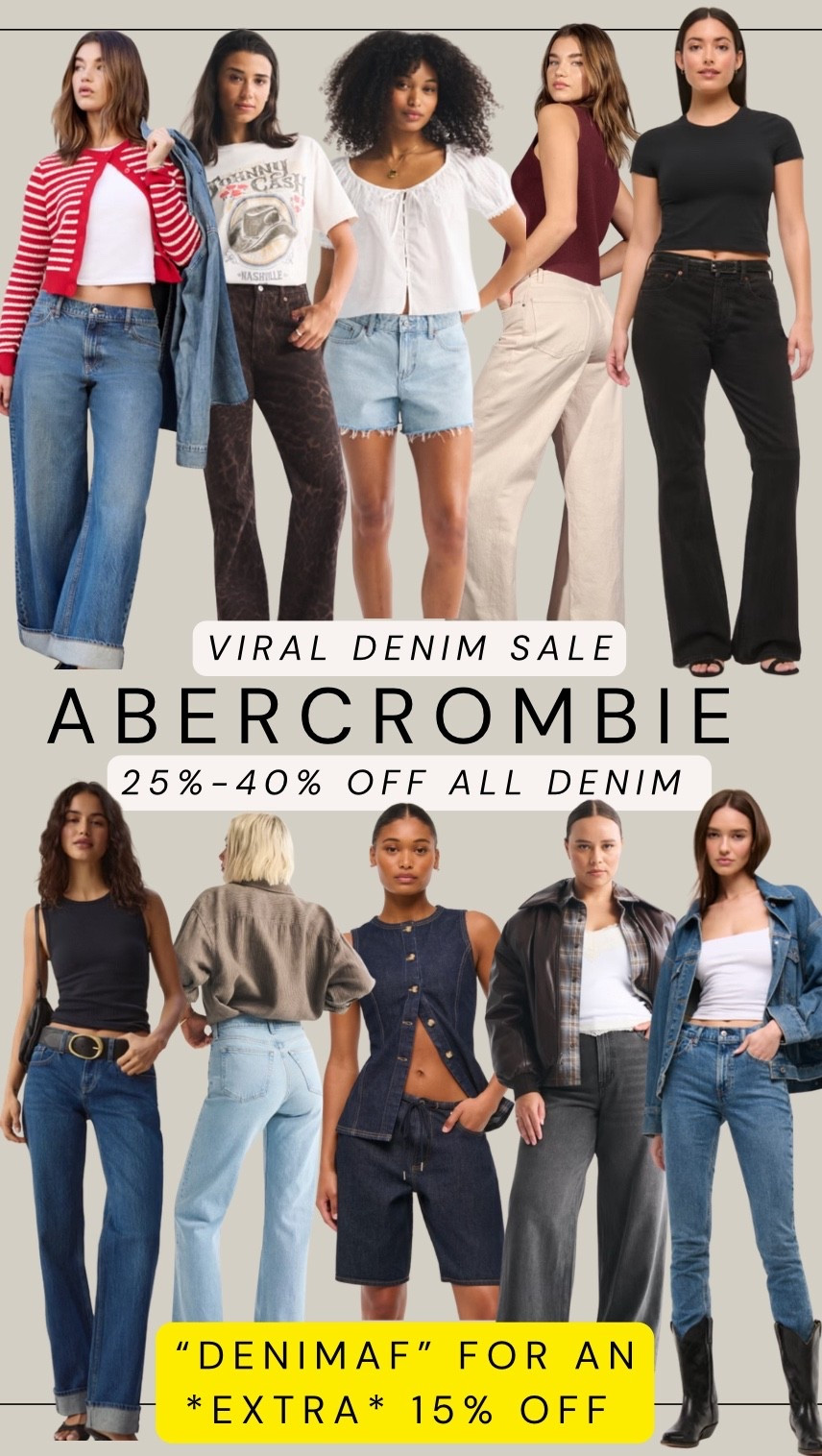 abercrombie viral denim sale !! 

#LTKMidsize #LTKootd #LTKSaleAlert
