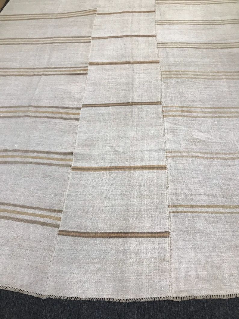 9.3 x 12. Feet. Turkish hand made vintage hemp rug striped | Etsy | Etsy (AU)