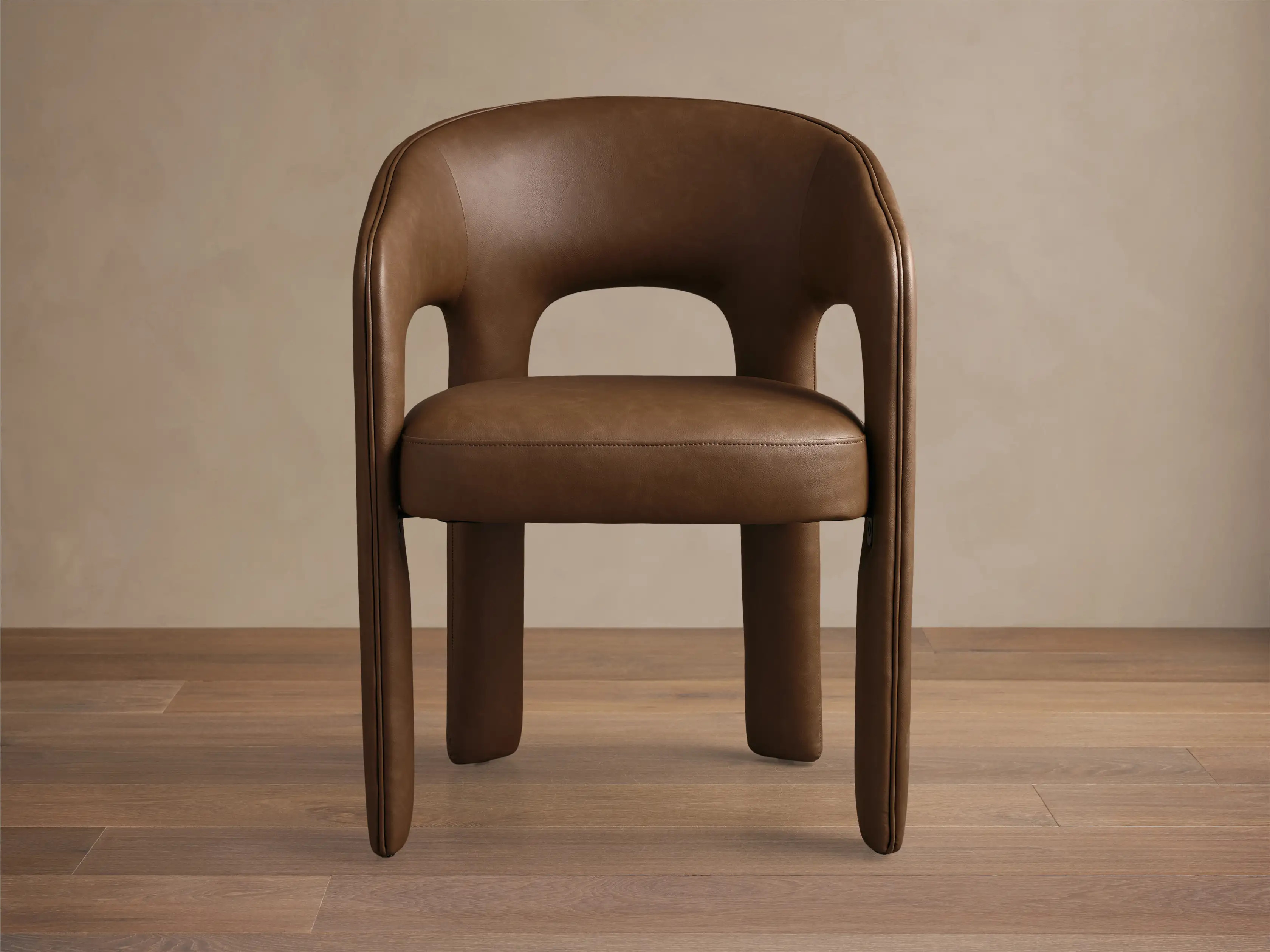Lilette Faux Leather Dining Arm Chair | Arhaus