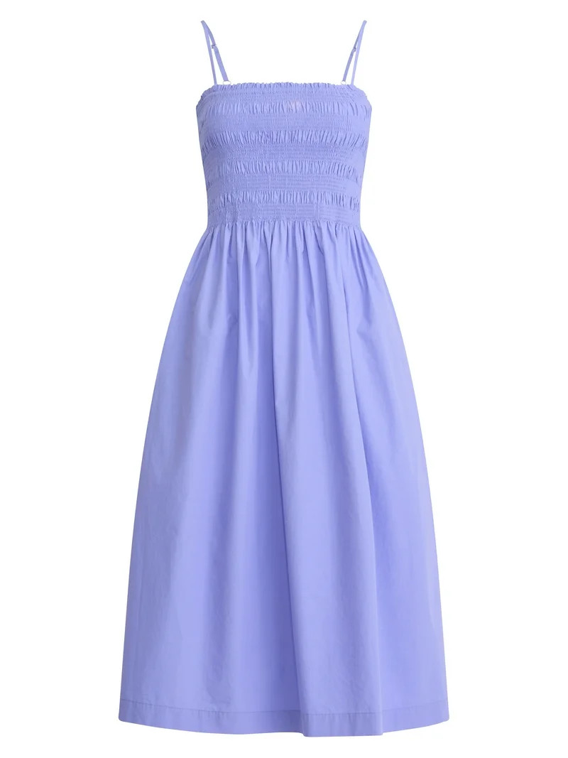 Scoop Women’s and Women’s Plus Smocked Cotton Maxi Dress, Sizes XS-4X | Walmart (US)