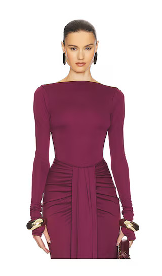 Matte Jersey Long Sleeve Top in Cabernet | Revolve Clothing (Global)