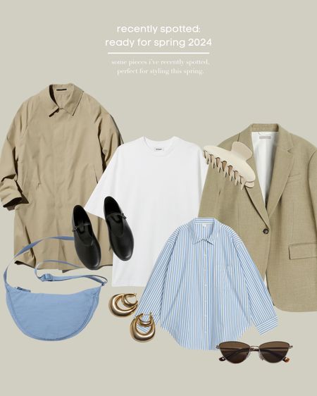 Spring Wardrobe Finds 🪞

Trench Coat, UNIQLO, Car Coat, Waterproof Coat, Spring Coat, Beige Blazer, Oversized Blazer, Stripe Shirt, Oversized Shirt, Crossbody Bag, Uniqlo Bag, Blue, Baby Blue, Gold Earrings, Sunglasses, White Tee, T-Shirt, Claw Clip.

#LTKSeasonal #LTKeurope #LTKfindsunder100