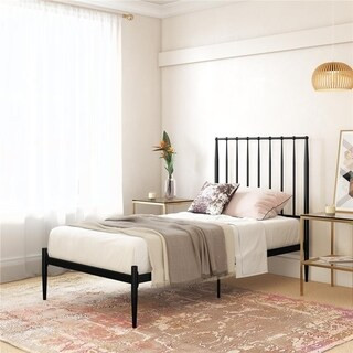 Avenue Greene Gwen Modern Heavy-Duty Metal Bed - White - Queen | Bed Bath & Beyond