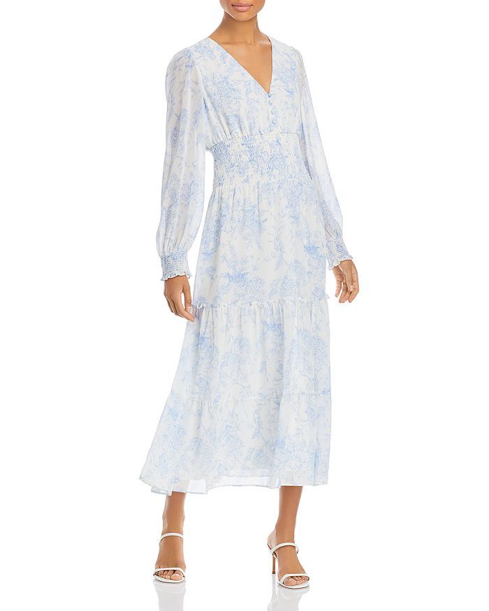 Floral Print Smocked Midi Dress | Bloomingdale's (US)