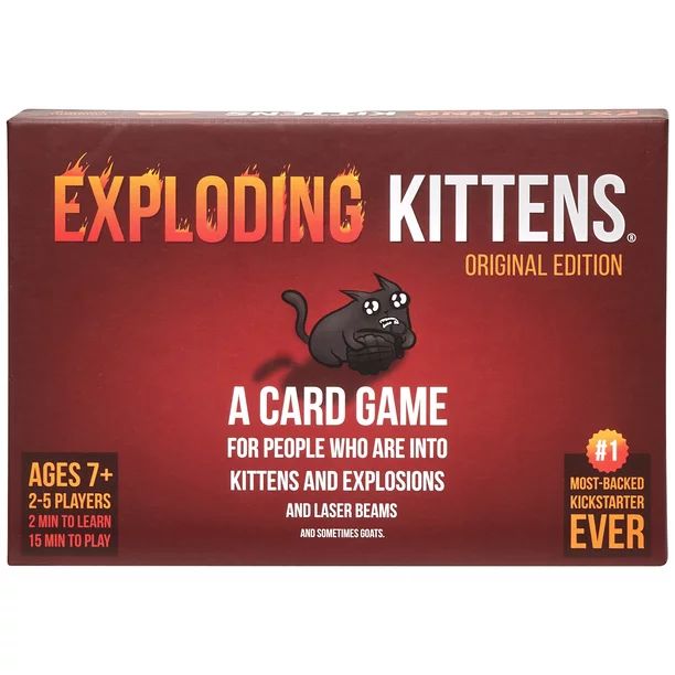 Exploding Kittens Original Edition Card Game Party Game, 15 Mins Ages 7 And Up, 2-5 Players - Wal... | Walmart (US)