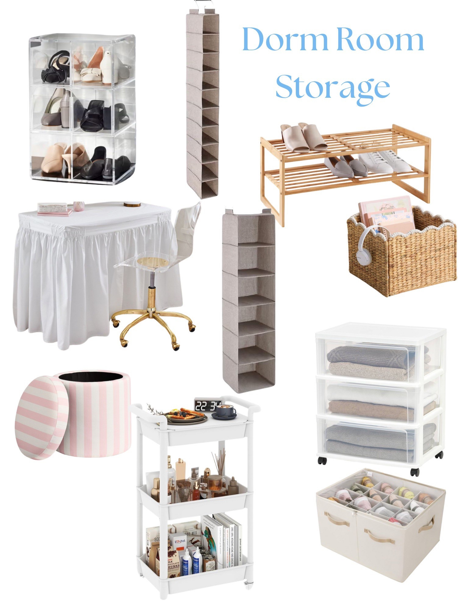 ✨Dorm Room Storage✨ finding the perfect storage for your dorm room is so tricky! These are some great options! #dorm #dormroom #college 

#LTKGiftGuide #LTKHome