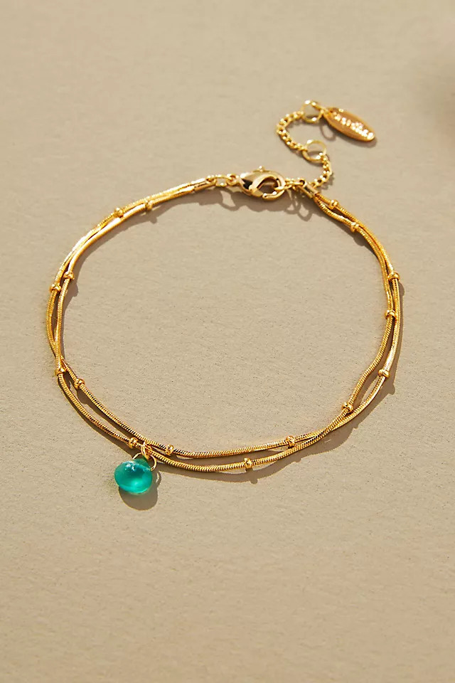 Delicate Stone Drop Bracelet | Anthropologie (US)