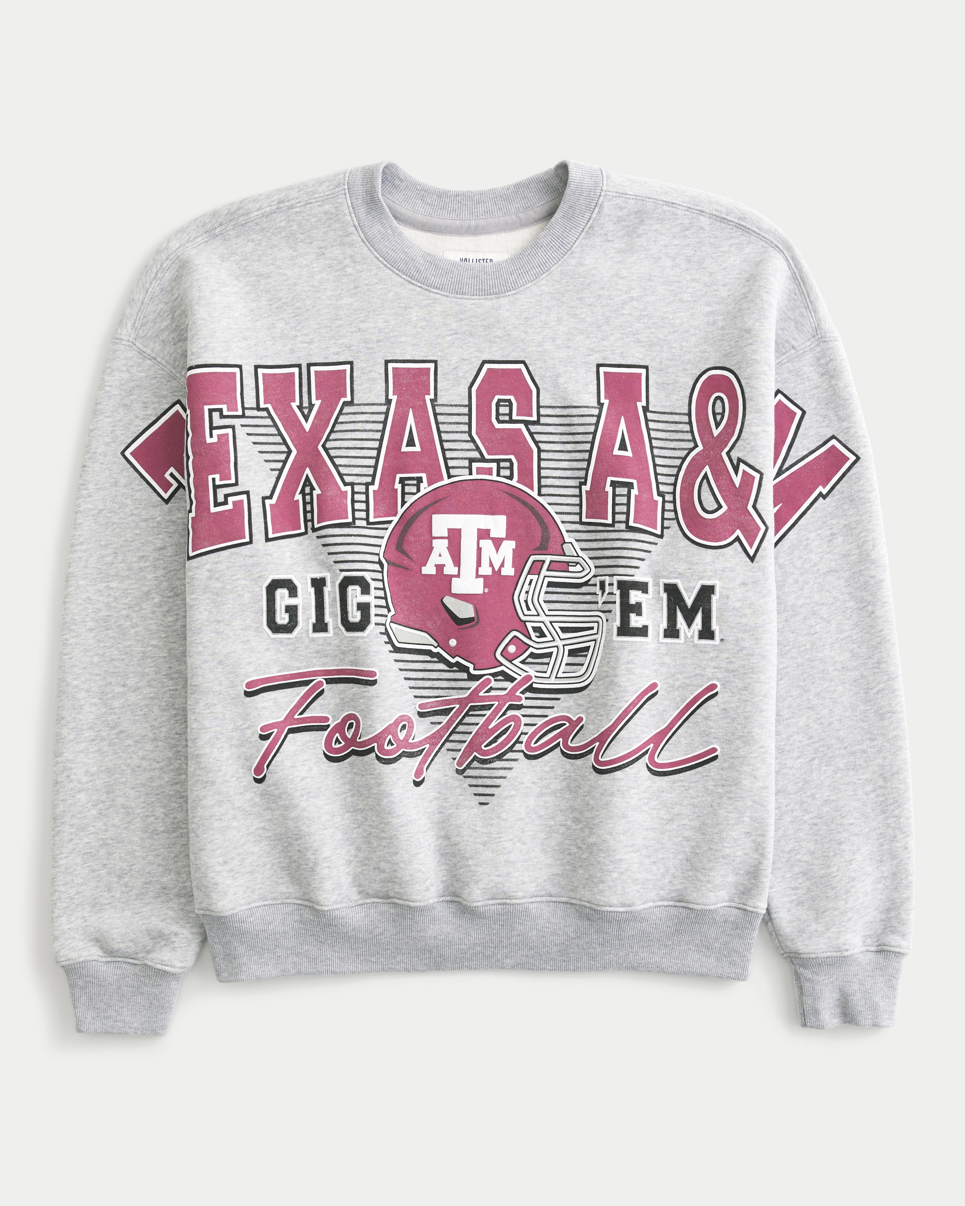 Boxy Texas A&M University Graphic Crew Sweatshirt | Hollister (US)