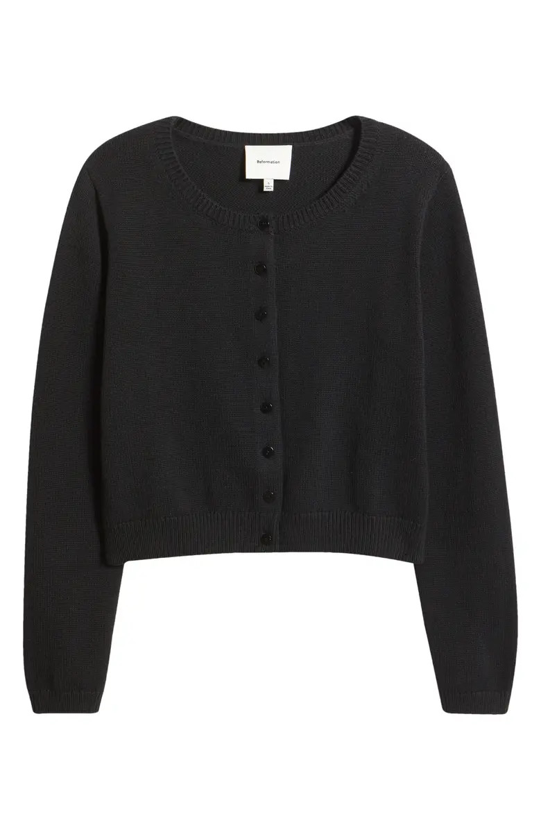 Clara Cotton Crewneck Cardigan | Nordstrom