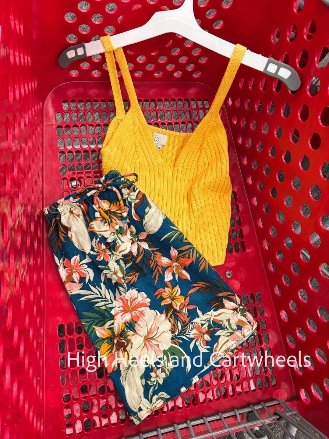 This outfit is like a ray of sunshine! Skirt is so summery and has pockets!!