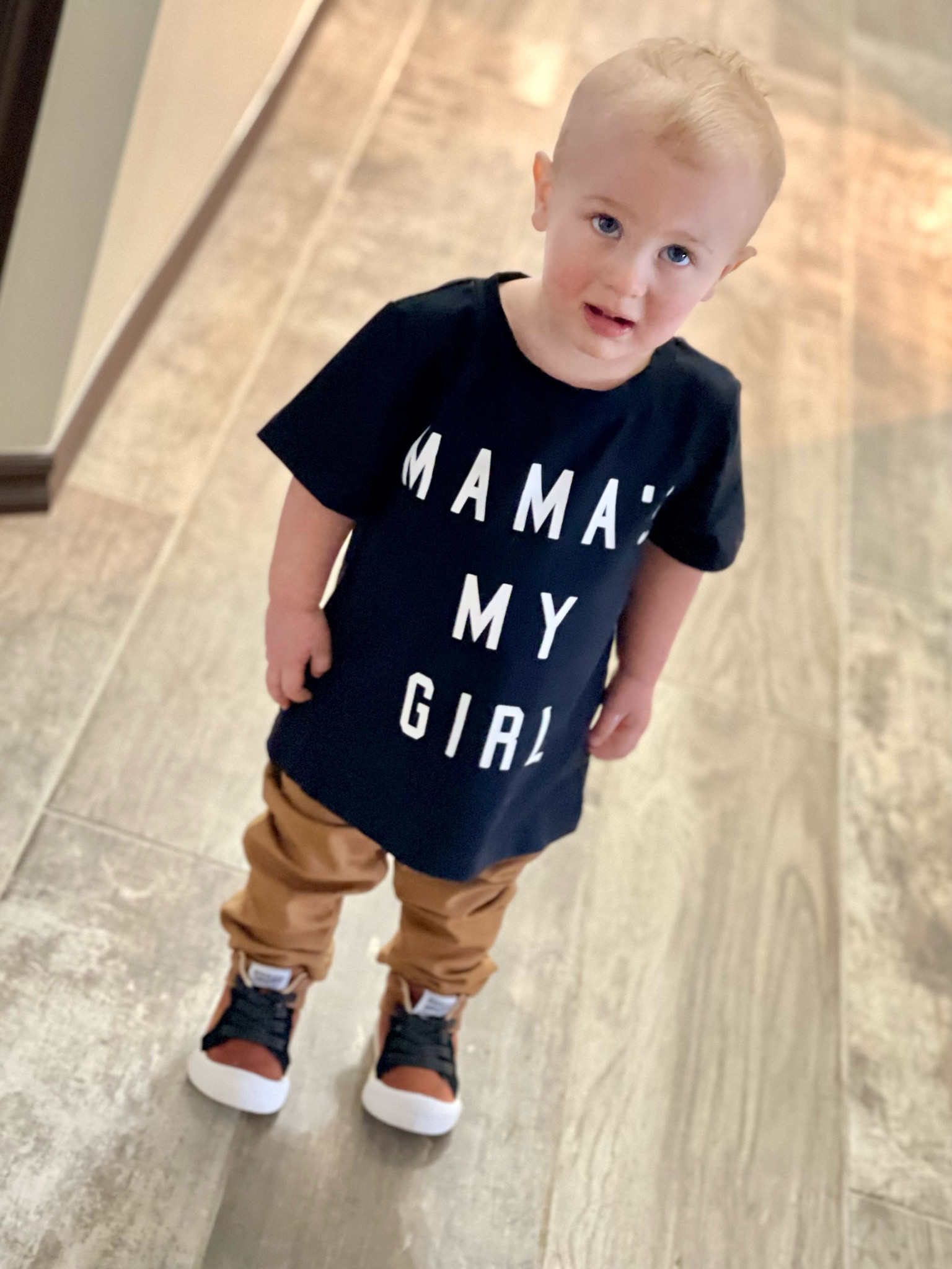 Mama’s my girl t shirt 
Boy mom. Boy outfit. 
Valentines toddler outfit 

#LTKkids #LTKunder50