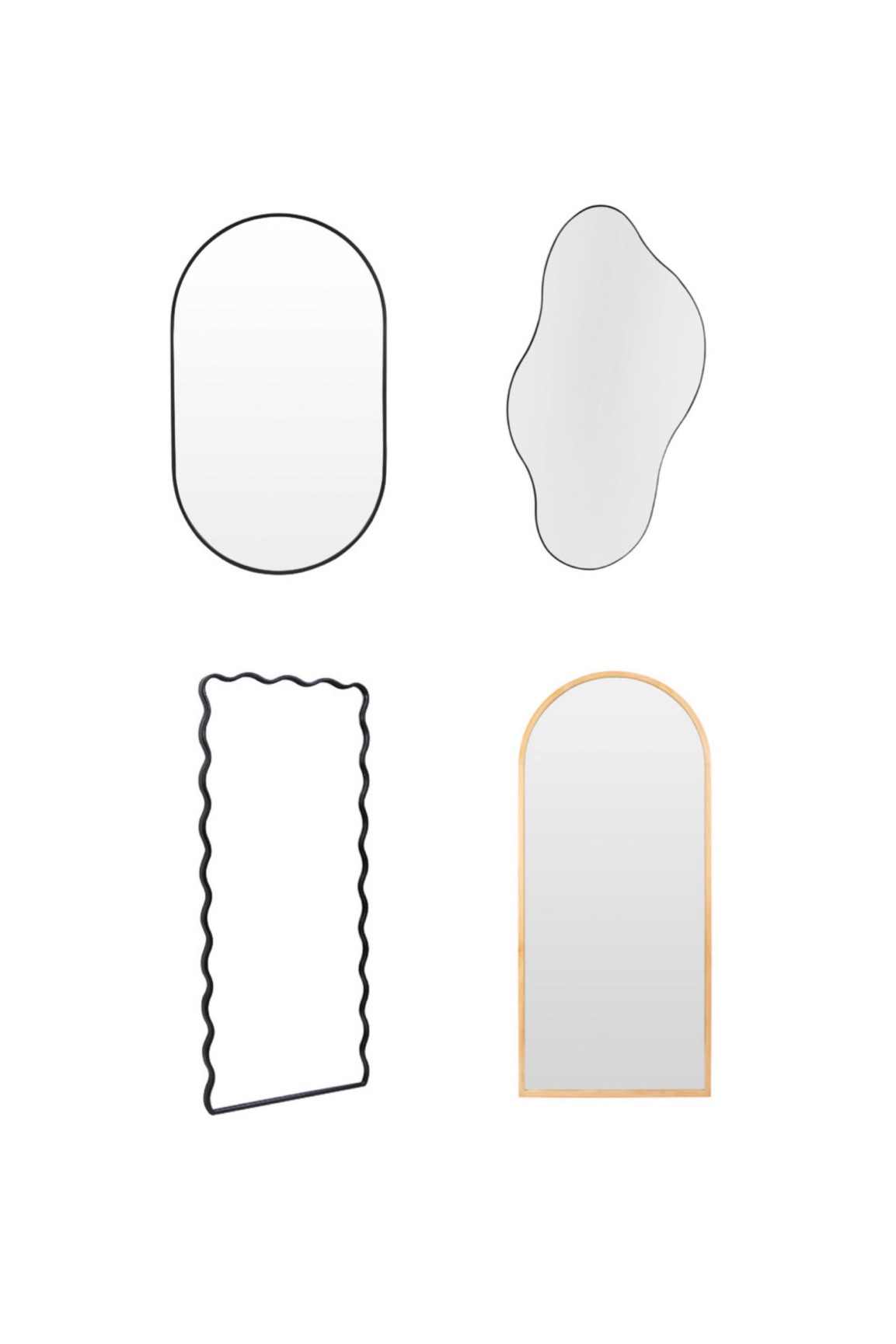 Top two are wall mirrors. Bottom two are floor mirrors. Perfect for any space! Love these in a bedroom, bathroom or entryway. 

#LTKhome #LTKstyletip #LTKaustralia