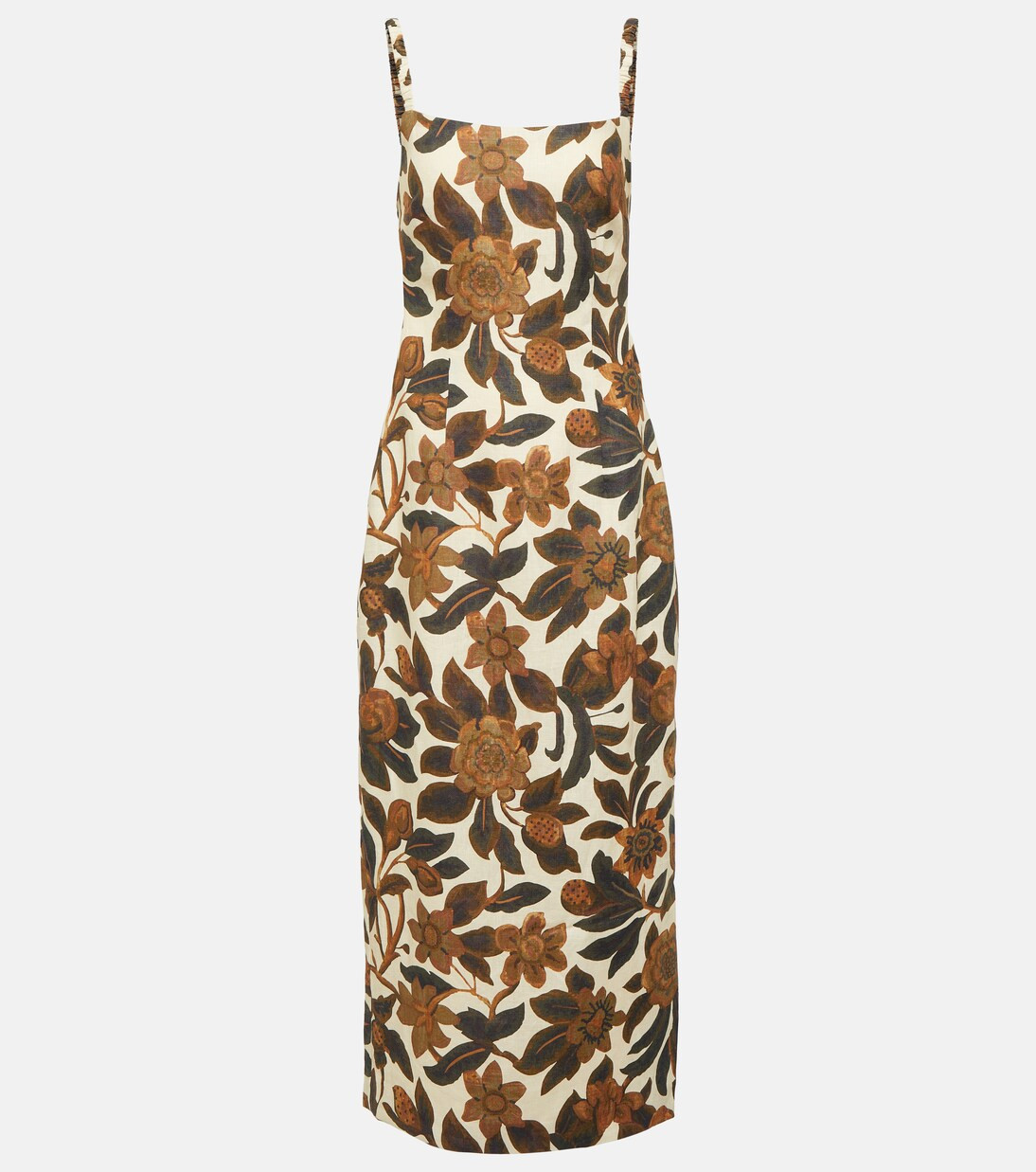 Primrose ruched linen midi dress | Mytheresa (US/CA)