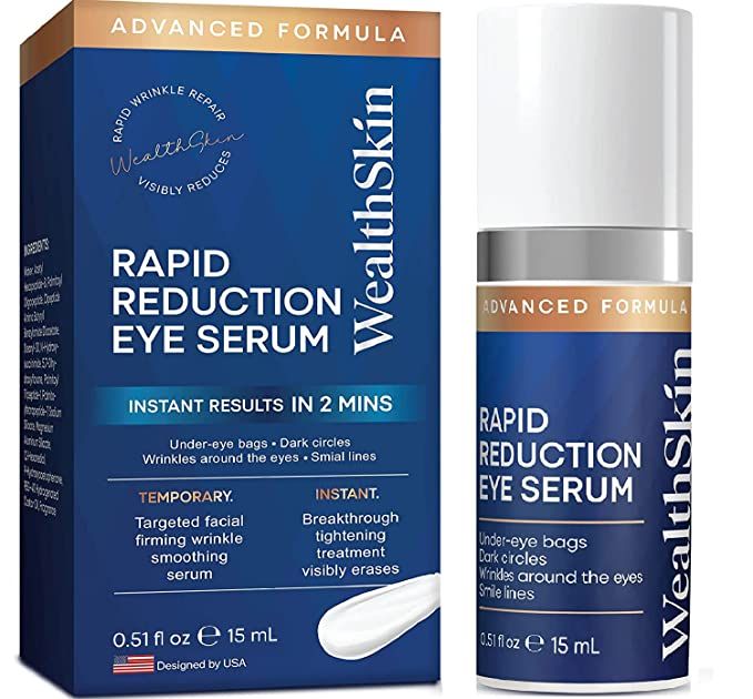 WealthSkin Rapid Reduction Eye Serum, Advanced Formula Under Eye Cream for Dark Circles and Puffi... | Amazon (US)