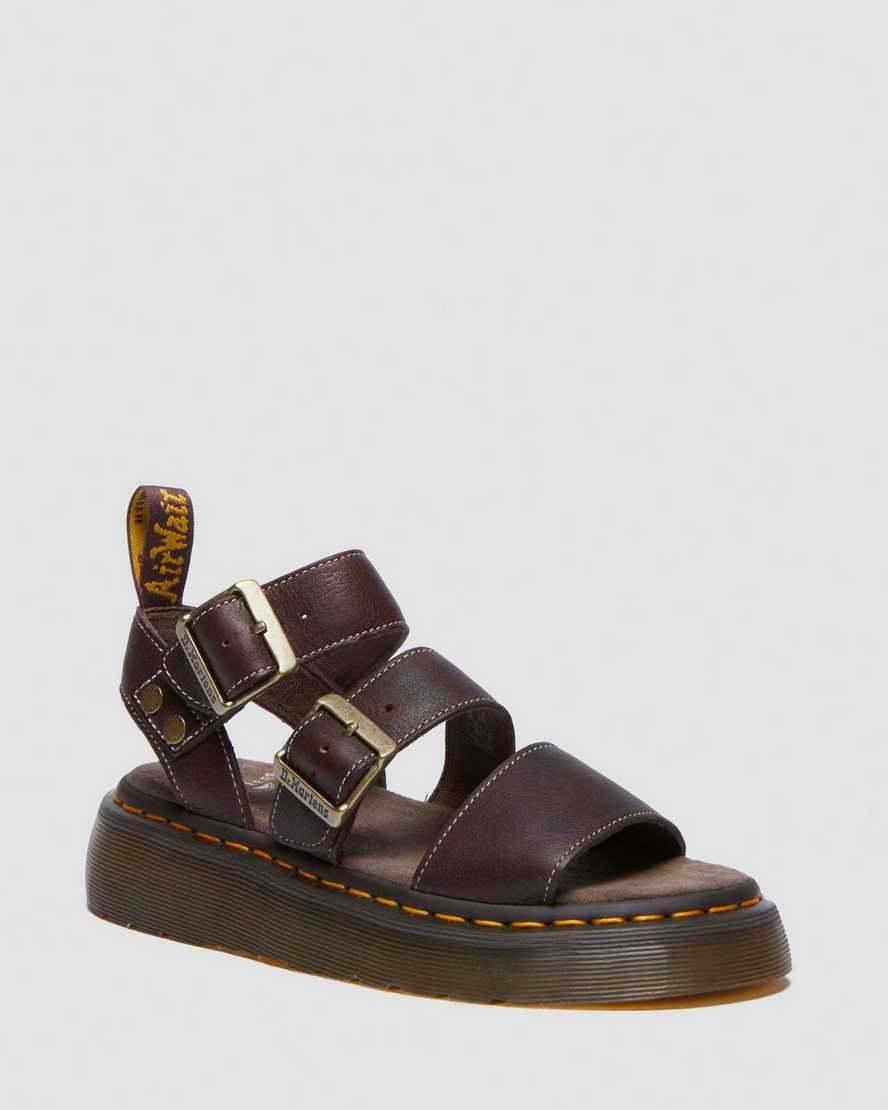 Gryphon Quad Grizzly Leather Sandals | Dr. Martens