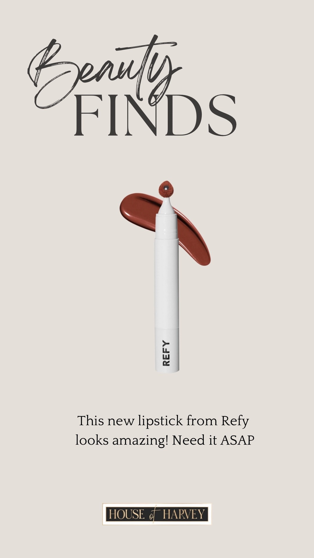 BEAUTY FINDS—this new lipstick from Refy looks amazing! The applicator looks very interesting and the color is so pretty. I need to try this asap! Linked ⬆️

#ltkcreator #ltkfinds #ltkwatchnow #beauty #sephora #refy #refylipstick #fall #fallfinds #fallfashion 

#LTKBeauty #LTKStyleTip #LTKSeasonal