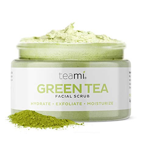 Teami Matcha Green Tea Facial Scrub For Hydrating, Moisturizing, and Exfoliating, Natural Exfoliating Body & Face Scrub, Organic Face Exfoliator Sugar Scrub with Lemongrass, Non-Greasy Face Exfoliant | Amazon (US)