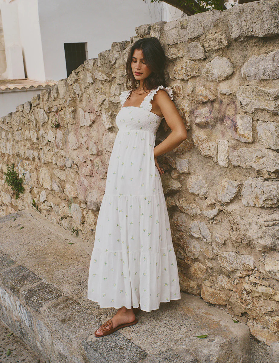 White Maya Embroidered Midi Dress
  

  
    £85.00 | Nobody's Child
