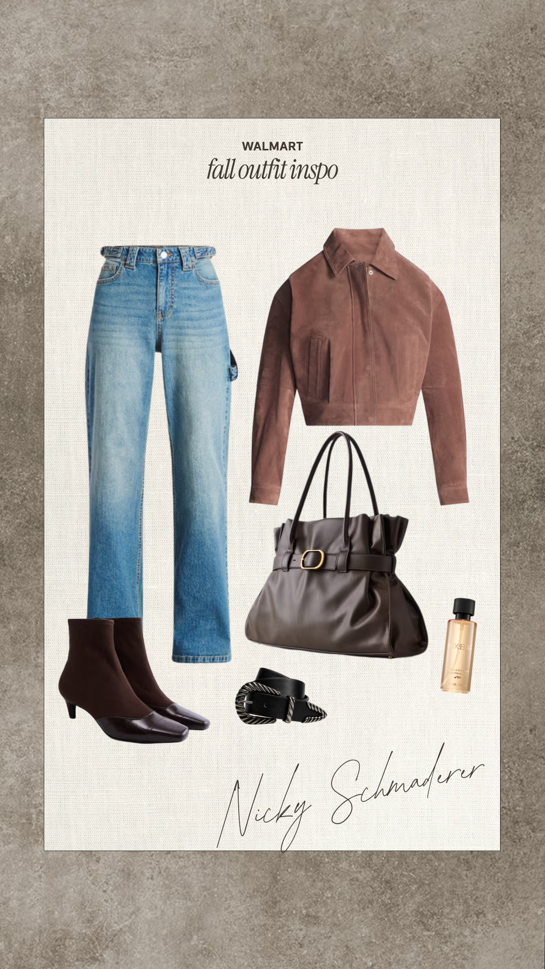 Walmart fall outfit inspo 🤎

walmart finds, fall fashion haul, fall outfits, denim, leather jacket, fall boots, nicky schmaderer 

 #LTKootd #LTKSeasonal