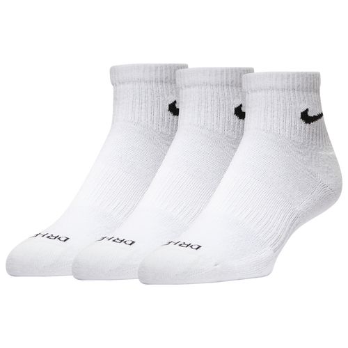 Nike Mens Nike 3 Pack Dri-FIT Plus Quarter Socks - Mens White/Black Size XL | Foot Locker (US)