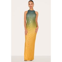 Petite Ombre Lined Mesh Trim Detail Maxi Dress | PrettyLittleThing US