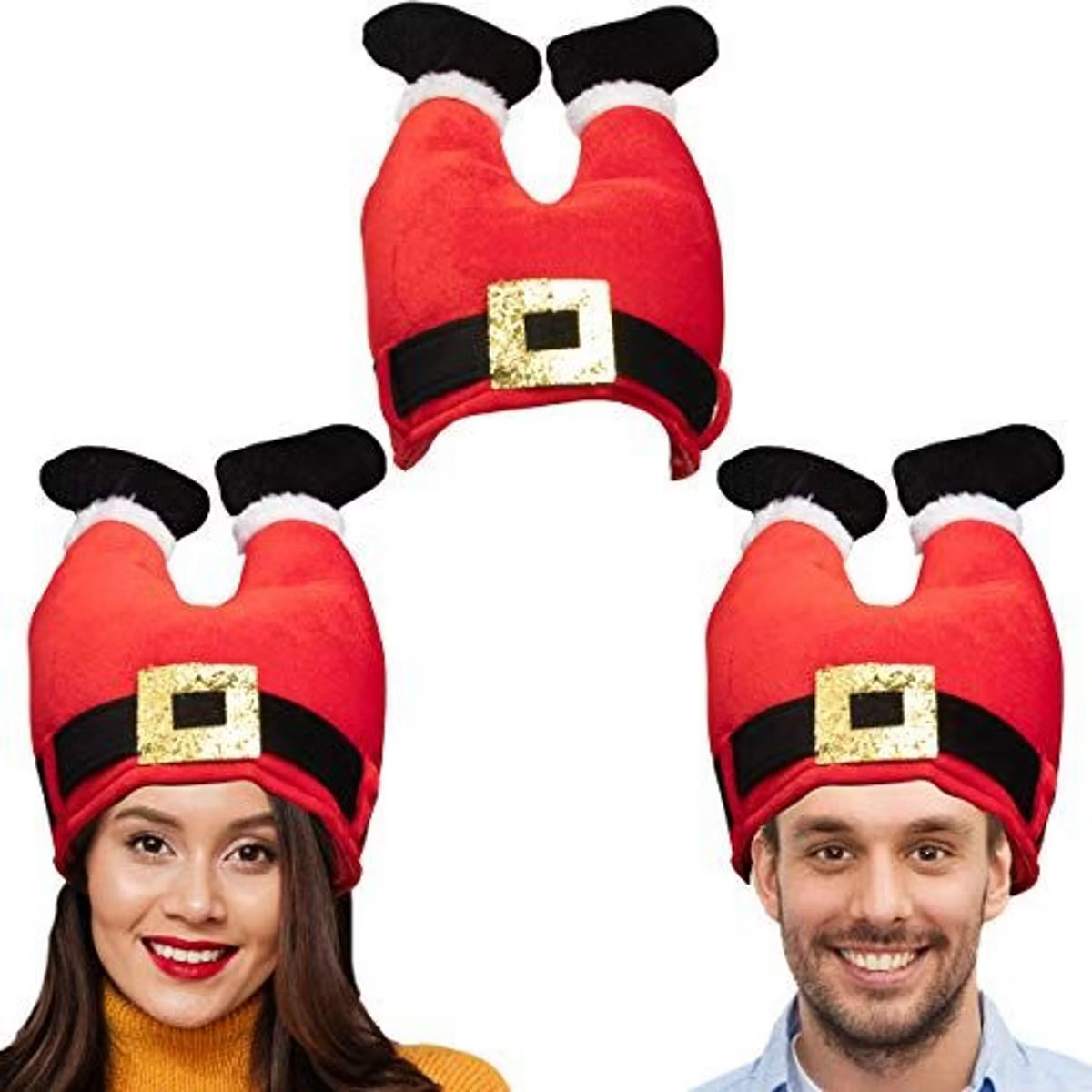 Simply Genius Santa Legs Hat (3 Pack): Humorous 13” Inverted Santa Claus Legs Hat, Festive Holi... | Target