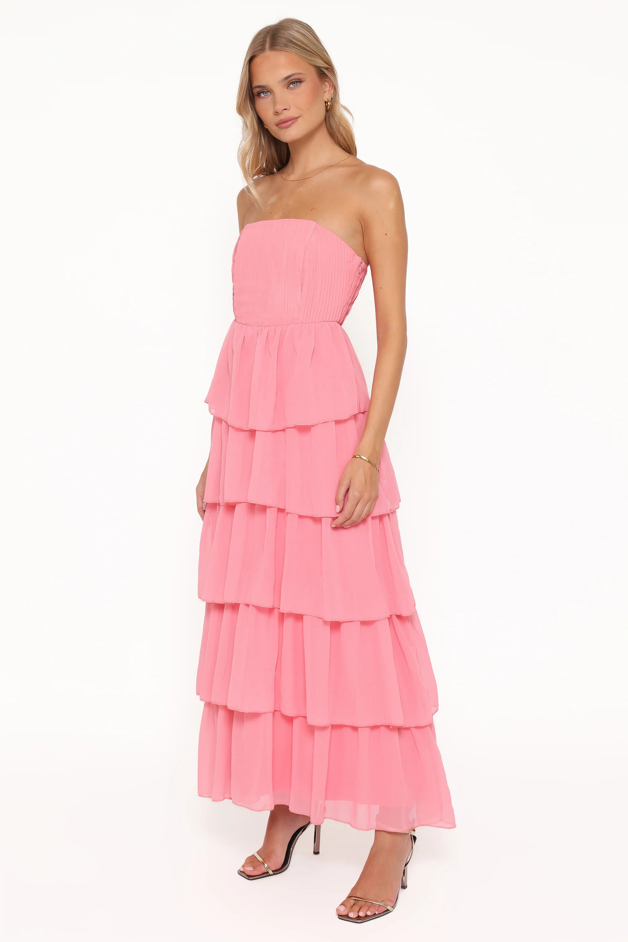 Peachester Strapless Maxi Dress - Coral | Petal & Pup (US)