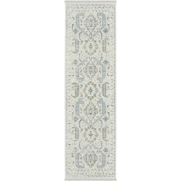 Nourison Lennox Transitional French Country Ivory/Grey 2'2" x 7'6" Area Rug, (8' x Runner) | Walmart (US)