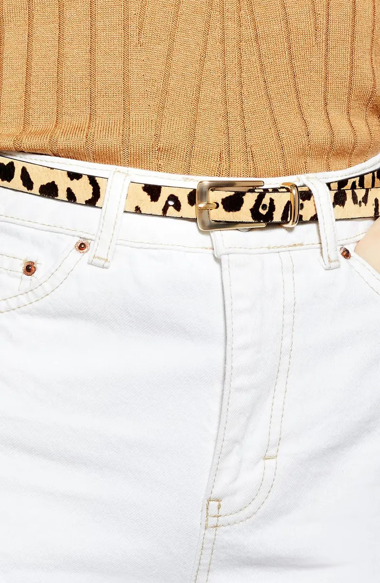 Leopard Skinny Belt | Nordstrom