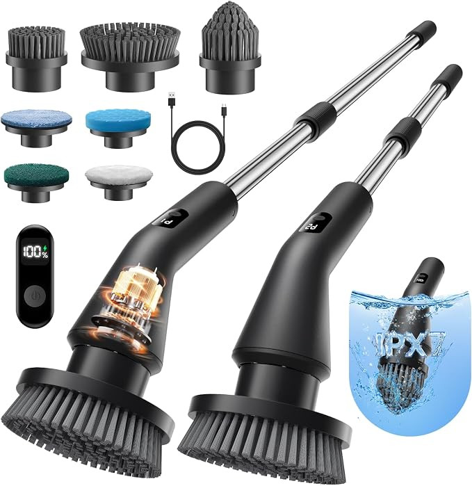 Leebein Elektrische Reinigungsbürste, 2026 Neues Spin Scrubber, IPX7 Wasserdichter und 7 Bürste... | Amazon (DE)