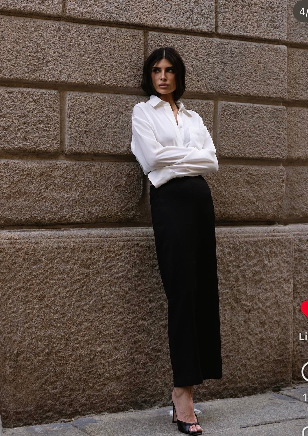 Black maxi skirt
White button down
Black heel mule

#LTKBeauty #LTKWorkwear #LTKPetite
