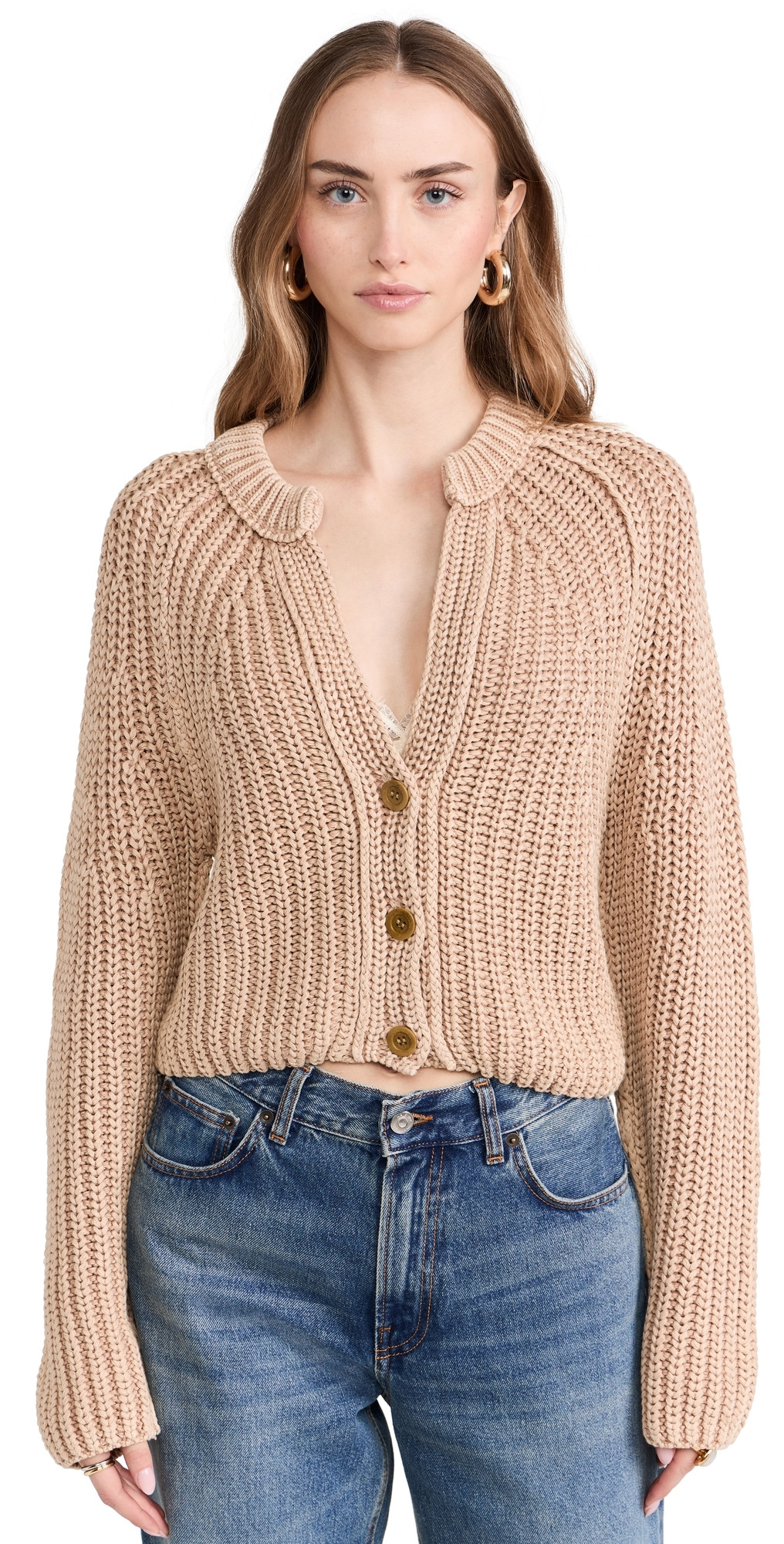Free People Sweet Nothing Cardi Sandcastle S | Shopbop
