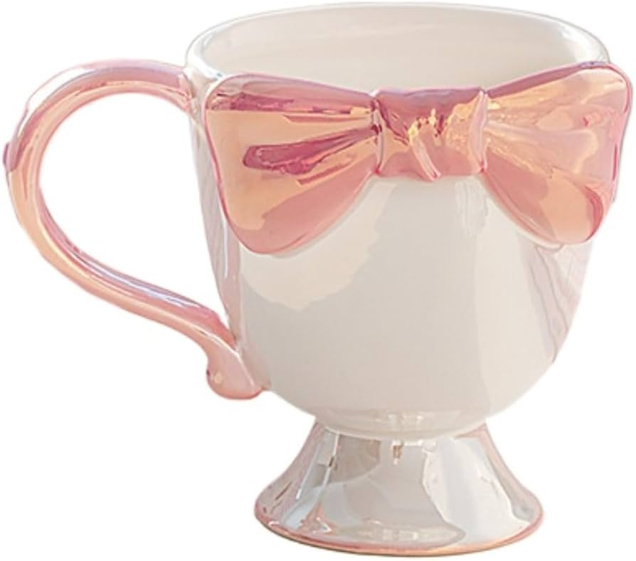 Cute Creative Ceramic 3D Bow Tie Decoration Coffee Mug 300ML/10OZ. Tea Cup Ice Cream Cup Novelty ... | Amazon (US)