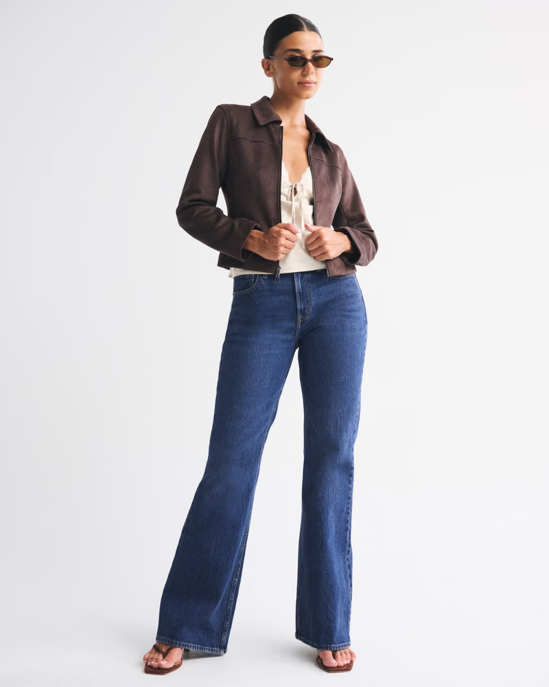 Women's High Rise Flare Jean | Women's Bottoms | Abercrombie.com | Abercrombie & Fitch (US)