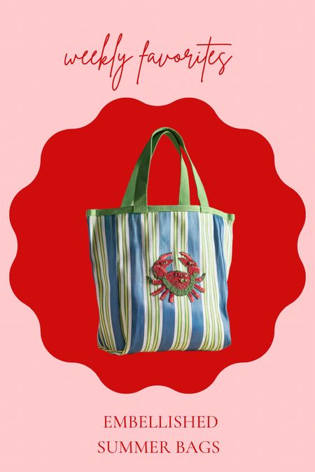 Cute embellished beach bag 

#LTKSeasonal #LTKitbag #LTKswim