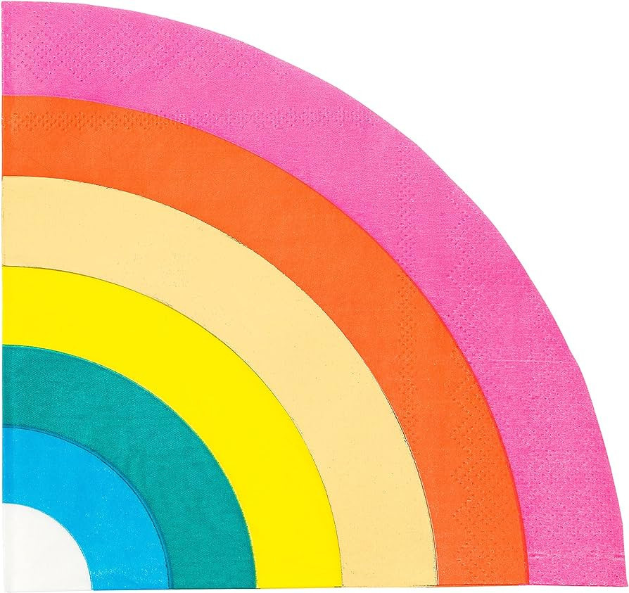Talking Tables Rainbow Shaped Napkins -Colourful Party Birthday Party Supplies for Boys or Girls ... | Amazon (US)