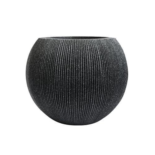 14.5 Inch Dia Plastic Round Black Planters for Outdoor Plants, Plant Pot with Drainage Holes and Plug for Home Patio Garden, Large Flower Pot for Indoor and Outdoor Plants, 11.8 H (8.9" Pot Opening) | Amazon (US)