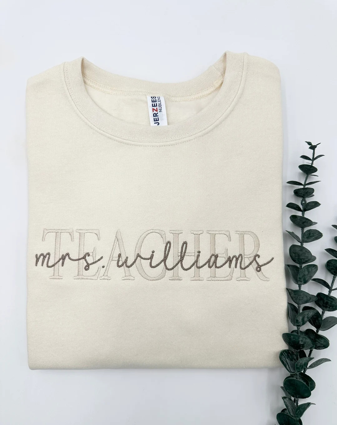 Embroidered Custom Teacher Sweatshirt: Personalized Tutor Gift - Etsy | Etsy (US)