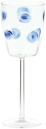 Vietri Viva Drop Wine Glass 11 oz Borosilicate Glass Modern Wine Glasses Handcrafted Italian Desi... | Amazon (US)