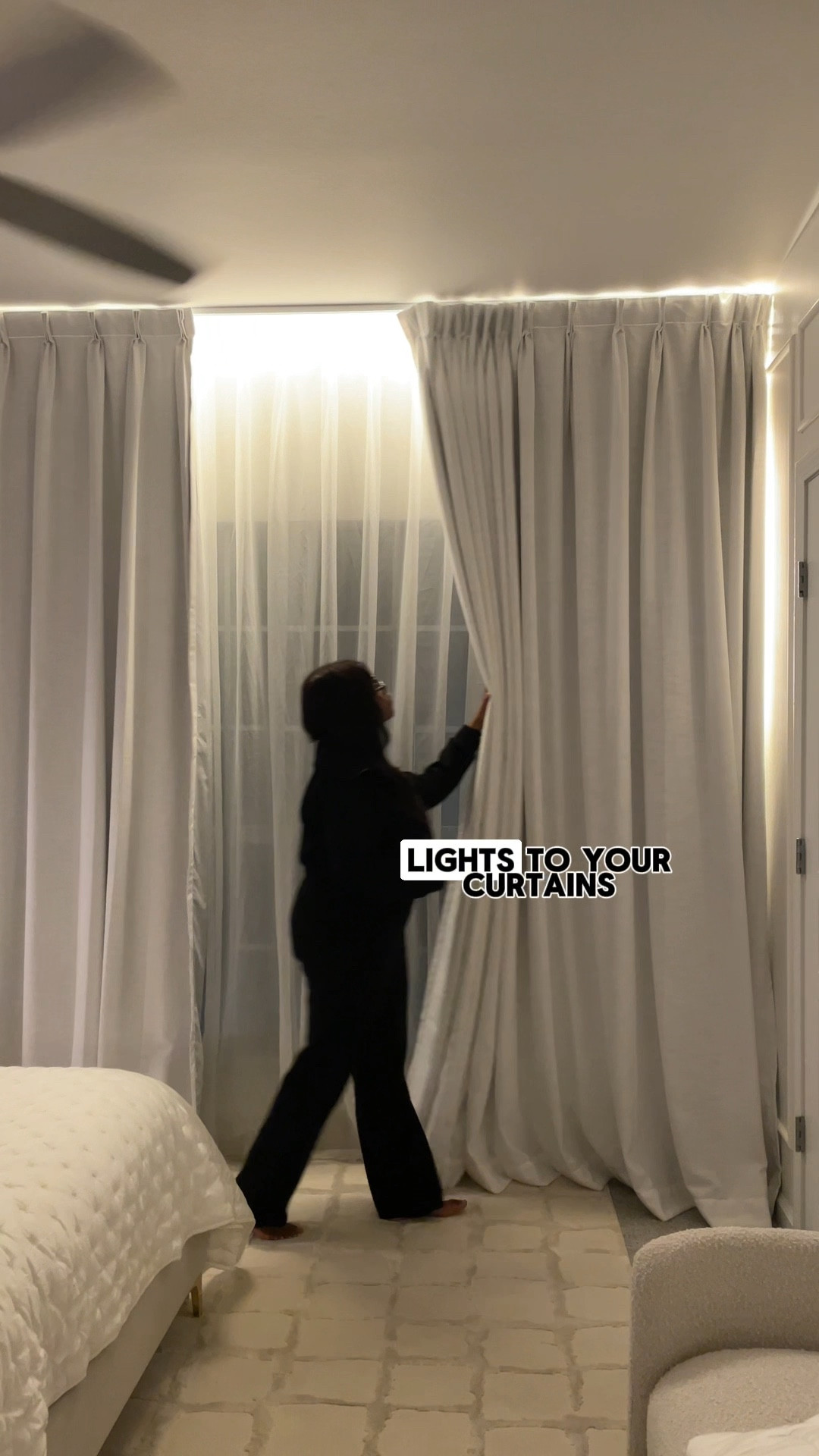 Bedroom curtains with led light strip from Amazon 

#LTKVideo #LTKHome