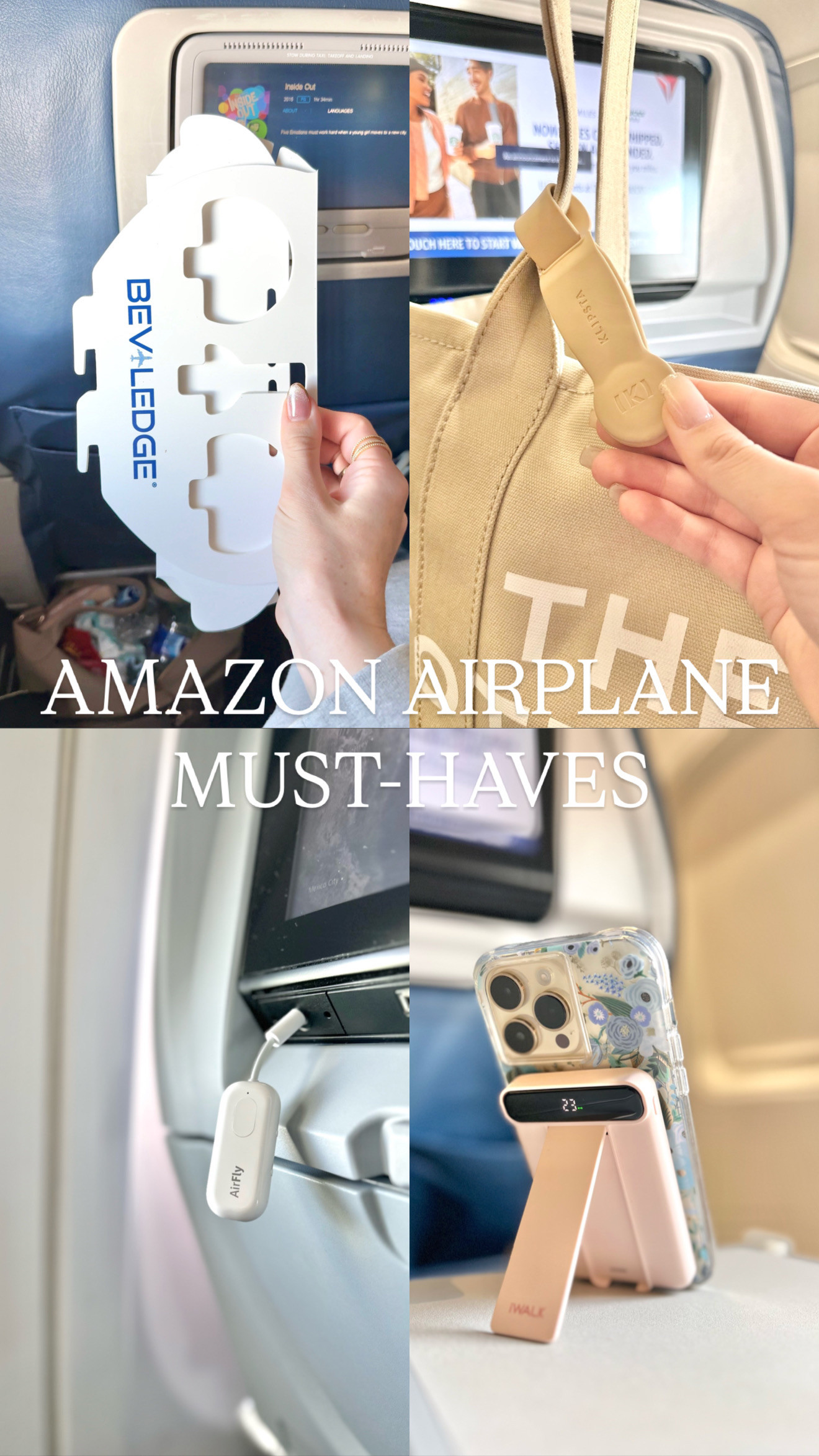 In-flight essentials: portable charger 🔋, travel pillow 💤, headphones 🎧, snacks 🍫, and a good book 📖. Stay comfy and connected at 30,000 feet! ✈️ 

 #LTKSeasonal #LTKActive #LTKTravel
